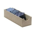 thumbnail image 5 of Household Essentials Narrow Accessory Organizer Tray, Slim Design, Sturdy with Soft Fabric Covering, Stylish and Functional, Brown, 5 of 14