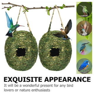 Backyard Expressions Grass Woven Natural Bird House Set - 2 Pack
