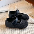 thumbnail image 6 of Gpaecead Girls Woven Mary Jane Flat Shoes Closed Toe Soft Sole Hook And Loop Adjustable Spring Summer Casual Shoes,Black, 6 of 6