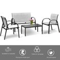 thumbnail image 6 of Giantex 4 Pieces Patio Conversation Set Outdoor Furniture Set with Coffee Table for Garden Lawn Backyard, 6 of 8