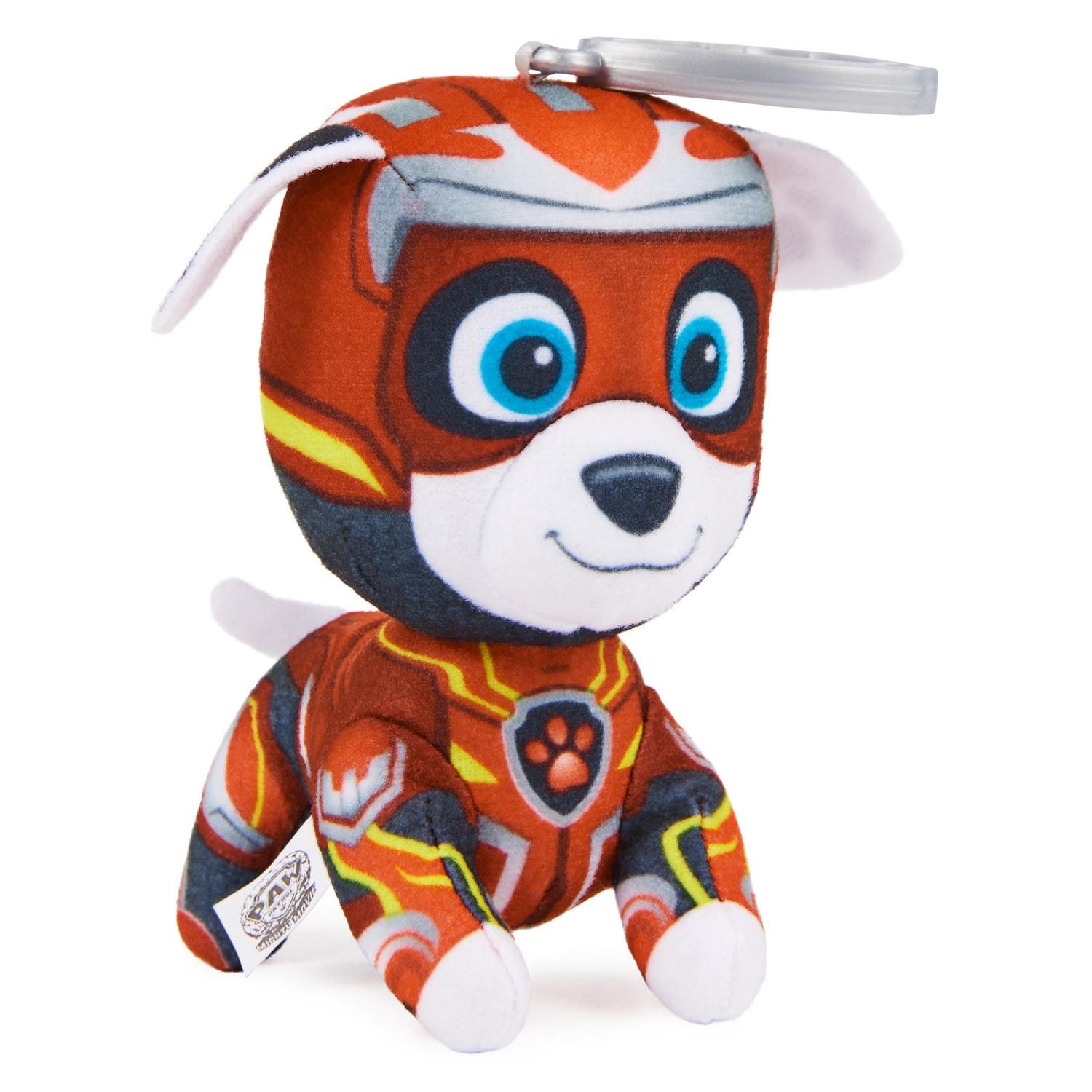 PAW Patrol : La Super Patrouille le film, Peluche Marcus Super Patrouille de 10 cm, animaux en peluche miniatures avec attache pour porte-clés, jouets pour garçons et filles à partir de 3 ans