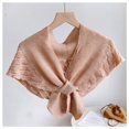 thumbnail image 2 of Women‘s Small Shawl Wraps Fishtail Knitted Shoulder Shrug Flapper Solid Color, 2 of 2