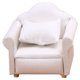 thumbnail image 1 of Sofá de casa de muñecas Mini sofá individual de casa de muñecas Sofá individual de madera en miniatura con almohada, 1 of 7