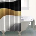 thumbnail image 4 of Black White Marble Gold Wave Pattern Shower Curtain 36"x72" ,Bathroom Decorative Shower Curtains Set with 12 Hooks,Modern Waterproof Washable Shower Curtain, 4 of 6