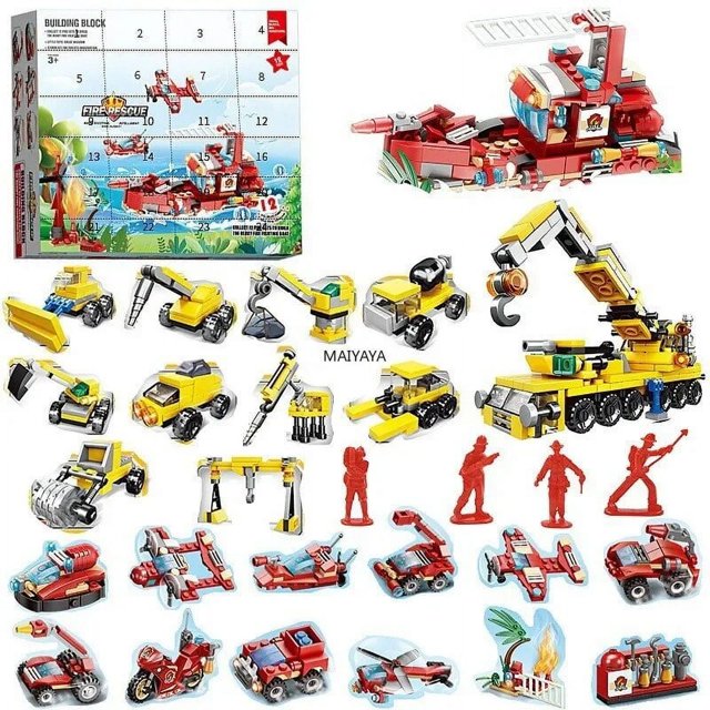 Caja de regalo de bloques de construcción de la serie navideña para niños, calendario de Adviento de Navidad de 24 días, modelo de ladrillos de Papá Noel, Cascanueces, 2023