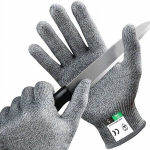 Jinsinto Niveau de gants de travail résistant à la coupe 5 Gants de protection et de jardinage Gants résistants coupés pour l'huître, le soudage 24.5cm