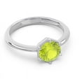 thumbnail image 3 of Diamond-Capitals 2.00 Ct Elegant Round Cut Simulated Peridot Gemstone Solitaire Engagement Ring for Ladies Solid 14K White Gold Size 5, 3 of 8
