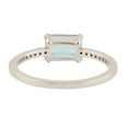 thumbnail image 3 of KIRAN FINE JEWEL Octagon Blue Topaz CZ Diamond Band Ring 925 Silver Wedding Anniversary Engagement Women Gemstone Statement Jewelry Gift For Her, 3 of 5