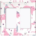 thumbnail image 6 of Metal Light Switch Plate Cover Cute Nature Wild Animals Pink ZOO003, 6 of 13