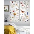 thumbnail image 3 of Spring Butterfly Floral Sheer Curtains 72 Inch Length 2 Panels Set, Pastoral Botanical Watercolor Voile Window Treatment Rod Pocket Curtains Sheers Drapes for Bedroom/Living Room/Kitchen 52"x72"x2, 3 of 7