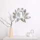 thumbnail image 2 of 3D (Silver) Lotus Acrylic Removable Mirror Wall Sticker Eco-Friendly Decal For Bedroom, Bathroom, 2 of 5