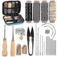 thumbnail image 1 of Leather Sewing Kit With Big Eye Needles Waxed Thread Leather Sewing Tools For Leather Crafts 28pcs, 1 of 5