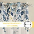 thumbnail image 6 of Blue Eucalyptus Coastal Kitchen Curtains Window Panels, Beach Starfish Shell Nautical Rustic Insulated Window Treatment Curtain, Grommet Curtains for Bedroom/Living Room/Bathroom, 2 Piece 42"Wx45"L, 6 of 8