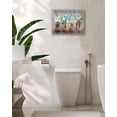 thumbnail image 4 of Farmhouse Bathroom Decor Flower Wall Art Butterfly Floral Pictures Wall Decor Bathroom Sign Canvas Painting Prints Artwork Home Decorations Framed for Bedroom 12inx16in, 4 of 6
