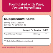 Santo Remedio Nopal, Prickly Pear Cactus Dietary Supplement, 700 mg, 60 Count, Immune Support