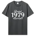 thumbnail image 3 of Camiseta de edición limitada vintage de 1979, regalo, camiseta de algodón de verano, camiseta gráfica de manga corta para hombre, ropa de gran tamaño, 3 of 5