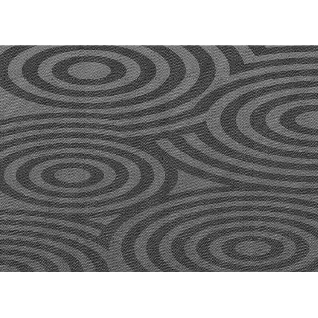 Ahgly Company Indoor Rectangle Patterned Sonic Silver Gray Area Rugs, 3' x 5'