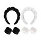 thumbnail image 1 of wonima44 VELSCRUN Spa Headband for Women Girls Wash Face, Makeup, Facial Skincare Headbands, Black White Velvet Puffy Sponge Hair Band Bow Tie Bubble 6 Pcs Spa Headband Wristband Set Hair Accessories, 1 of 1