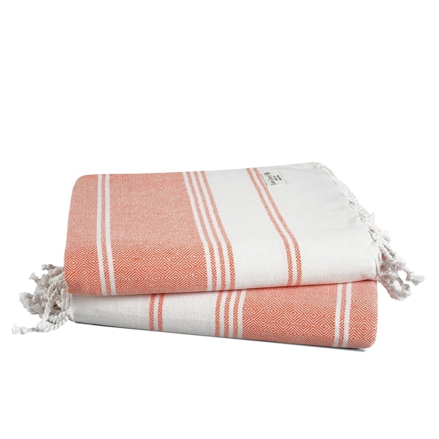 Toalla de playa LANE LINEN turca 100% lino, 100 x 180 cm, paquete de 2