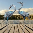 thumbnail image 5 of Crane Garden Decor Statue, Blue Heron Garden Statue Metal Yard Art Outdoor Decoy, Garden Sculptures & Statues for Yard/Garden/Lawn/Pond/Outdoor Decoration, 1Pc, 5 of 9