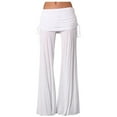 thumbnail image 3 of Aufmer Pants for Women Clearance Elastic Waist Wide Leg Pants Extra Long Plain Trouser Loose High Waist Workout Out Casual Trousers Yoga Gym Flare Pants, 3 of 7