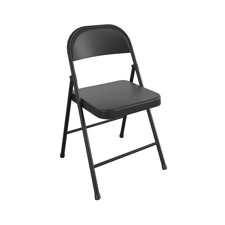 COSCO SmartFold All Steel Folding Chair 4 Pack Black Walmart