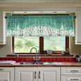 thumbnail image 3 of Yayeee Kitchen Curtains Tier Set of 2 Light Filtering 57"x24" Over Sink Window Panels, Green and White Pattern, 3 of 7