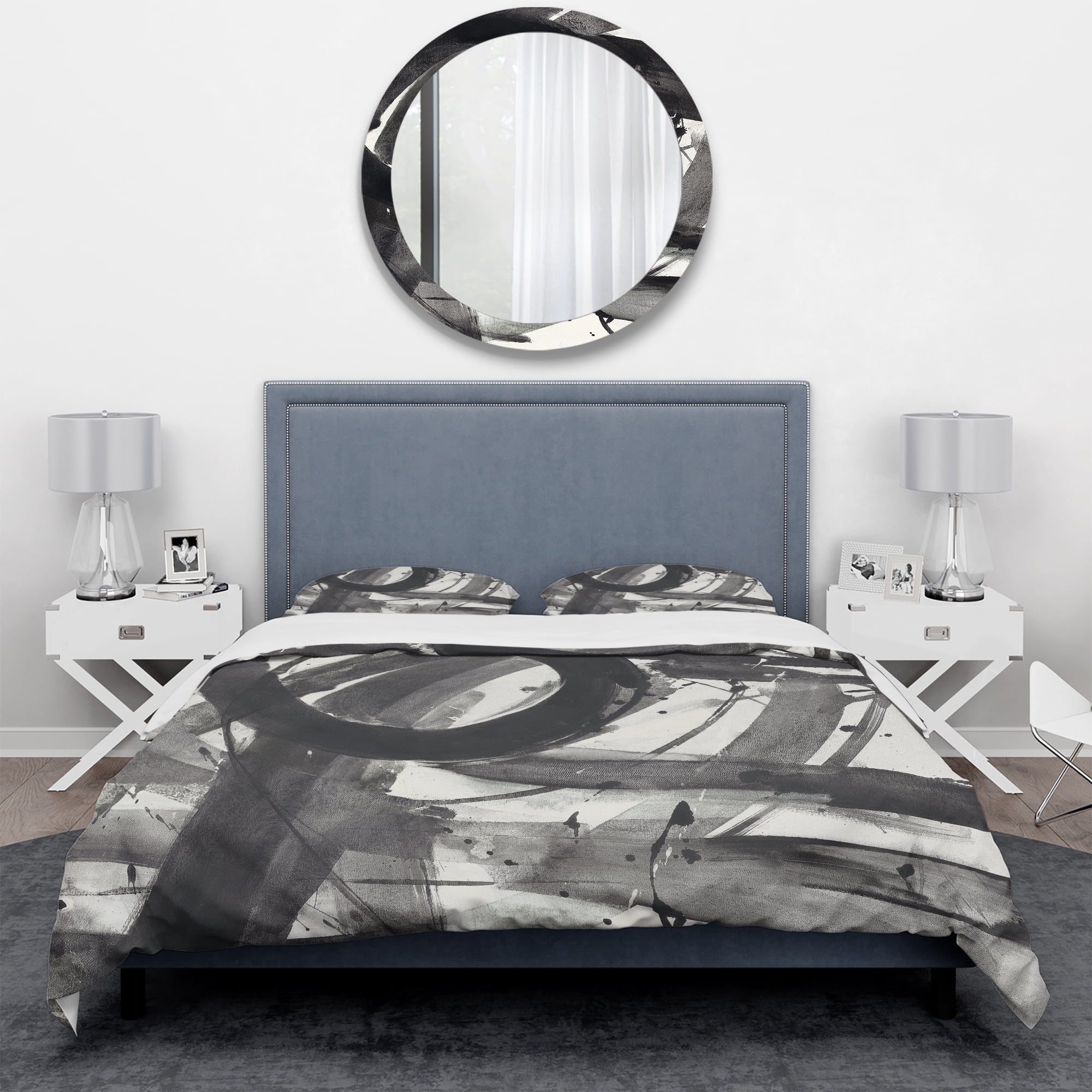 Designart 'Minimalistic Roller II' Geometric Duvet Cover Set