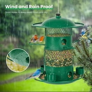 Wild Bird Feeder for Outdoors Hanging, Heavy Duty Metal Retractable Bird Feeders for Cardinal, Blue Jay,Finches, Wildlife Backyard Garden Birding Watching