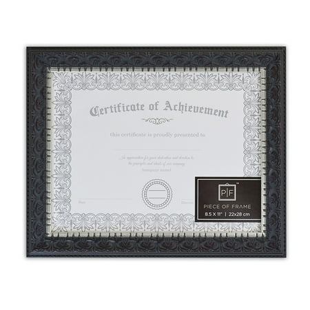1899 Silver Certificate - Golden State Art, 8.5x11 Inch Certificate Frame, Ornate Finish, with Real Glass, Color: Black, Silver & Burgundy