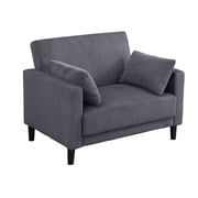 Convertible Futon Sofa Bed, Corduroy Futon Couch, Adjustable Recliner Sleeper Sofa Bed Comfy Loveseat Couches for Living Room, Grey