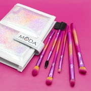 Moda Brush Sunset Prismatic Beautiful Eyes 7pc Travel Set Makeup Brush Flip Kit