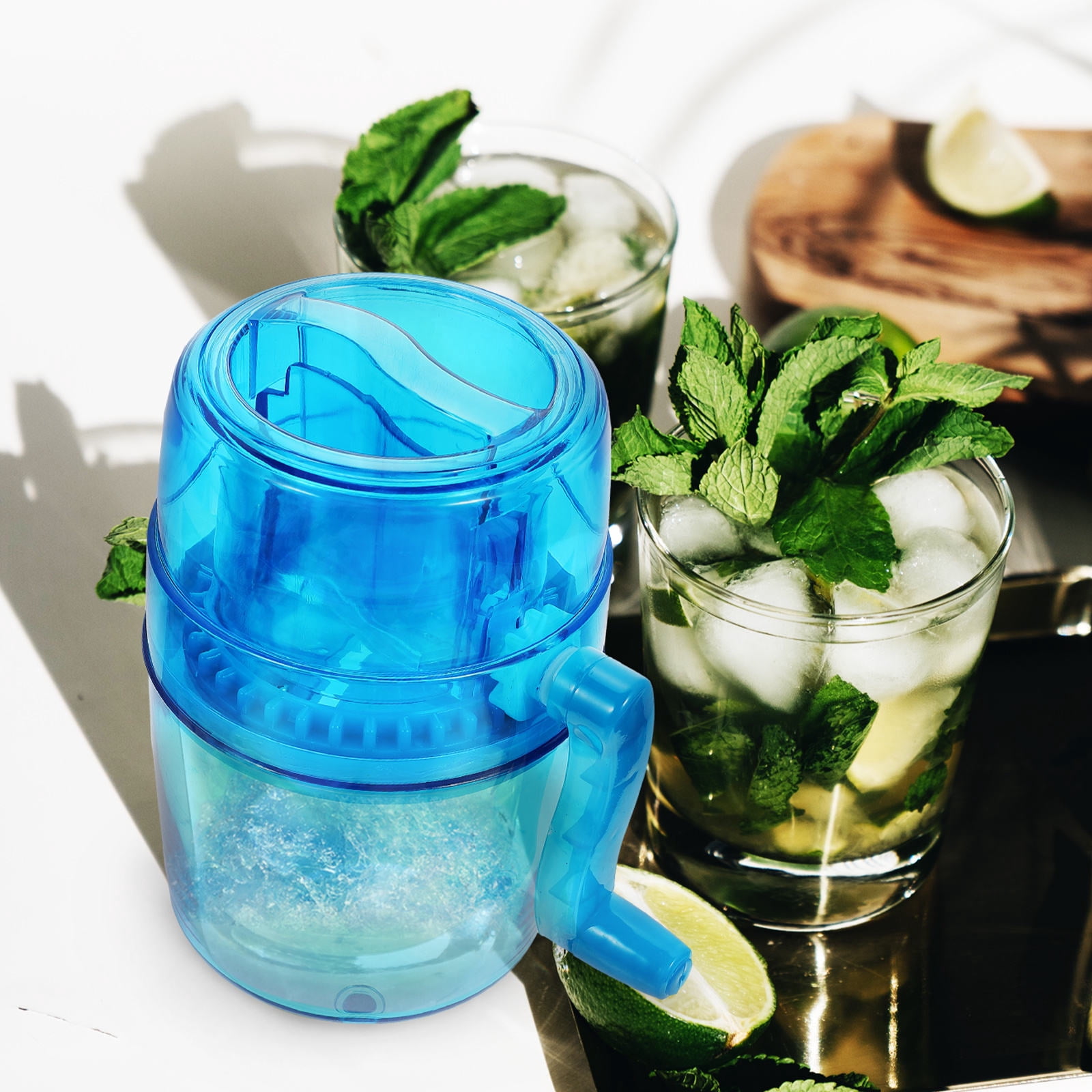 SWETRACE 1Set Blue PP ABS Ice Crusher for Household Users 11.8x7.5x5.2in