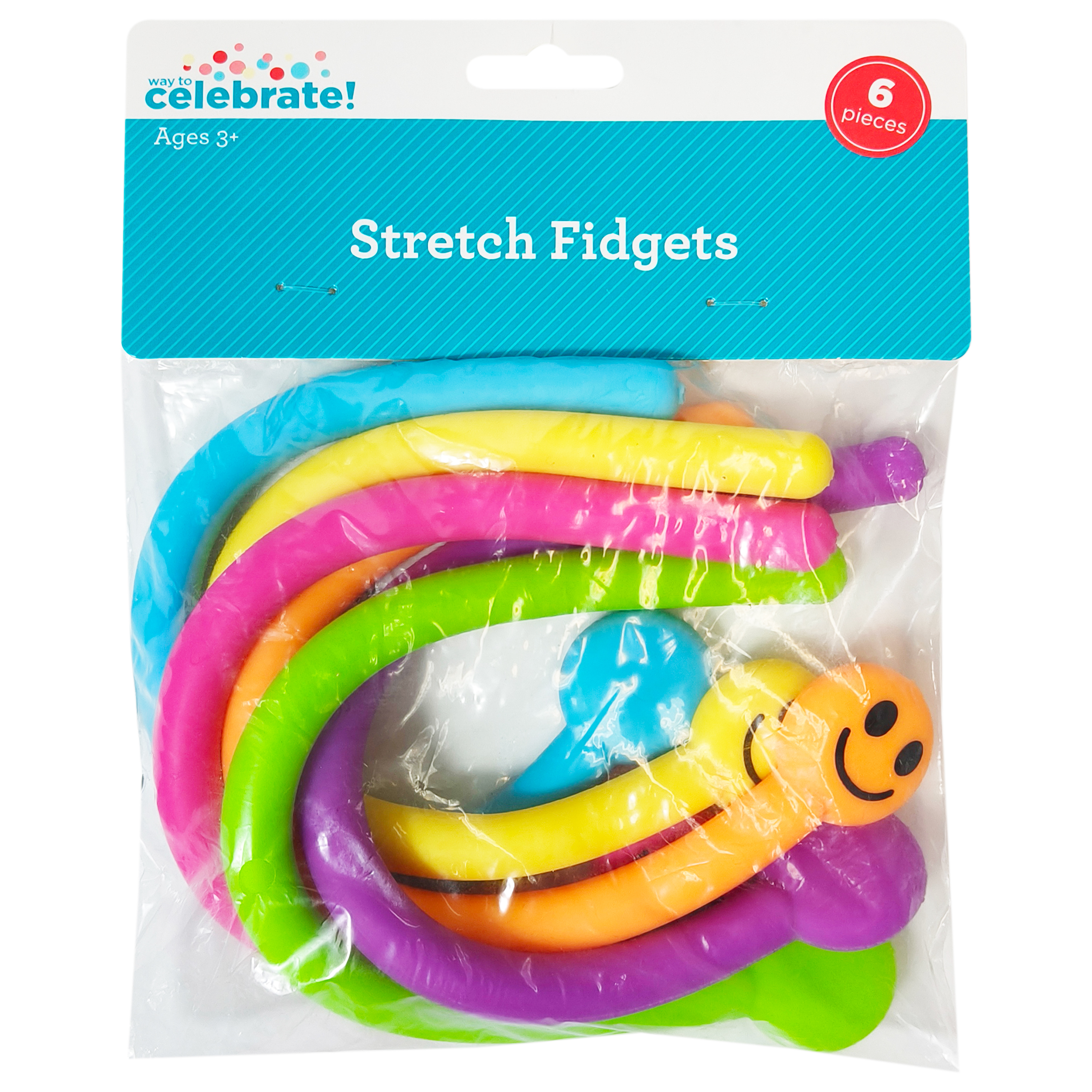 Way To Celebrate Smiley Stretch Fidgets, 6 Pack photo 2