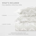 thumbnail image 3 of Duvet Cover Set - Ultra Soft & Breathable - Light Gray Alps Chevron for Queen Size Bedding by Comfort Canopy, 3 of 11