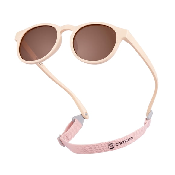 Gafas de Sol Redondas Polarizadas Beige para Niños Pequeños COCOSAND 2-6 Años