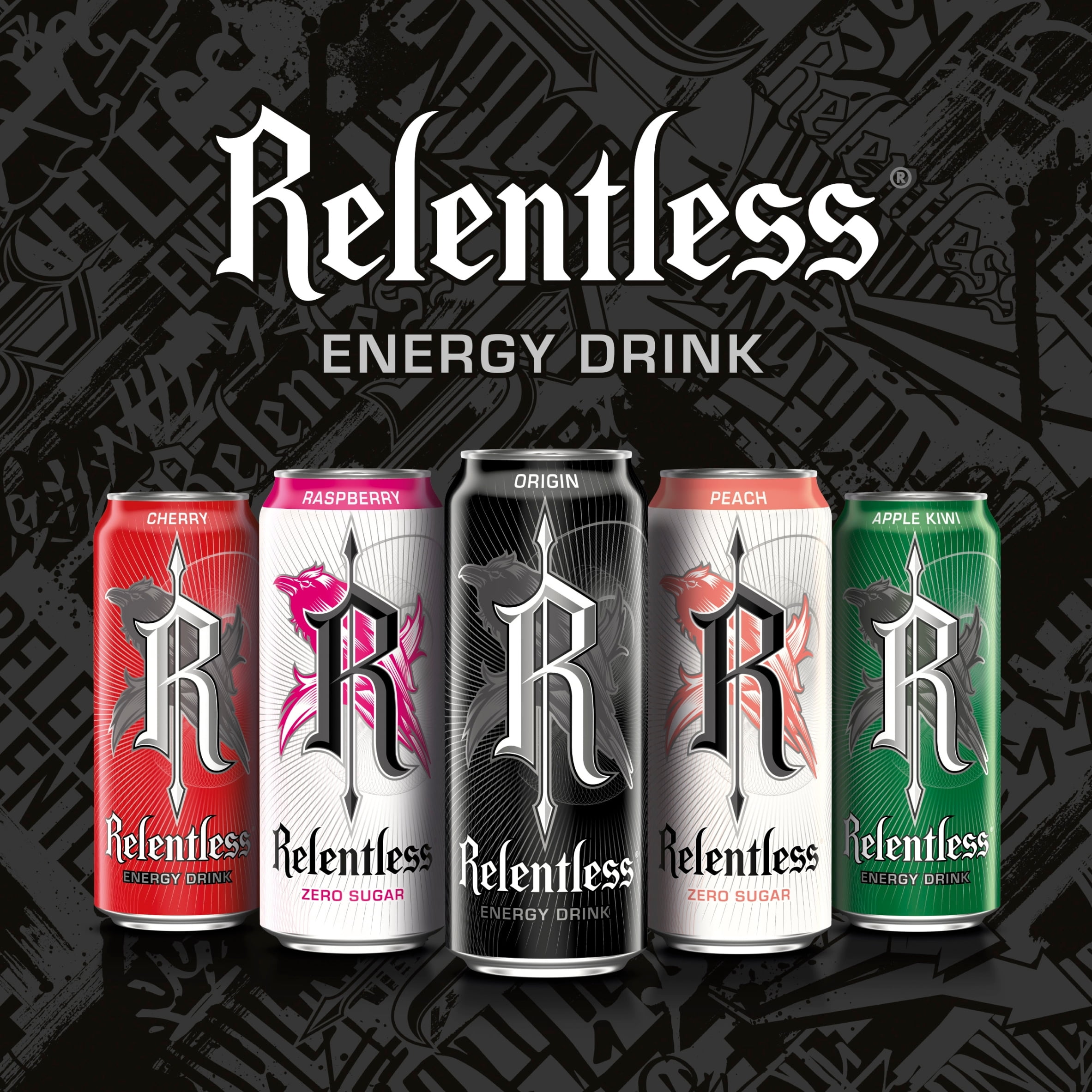 Relentless Origin Energy Drink 4x500ml, Imported from Britain