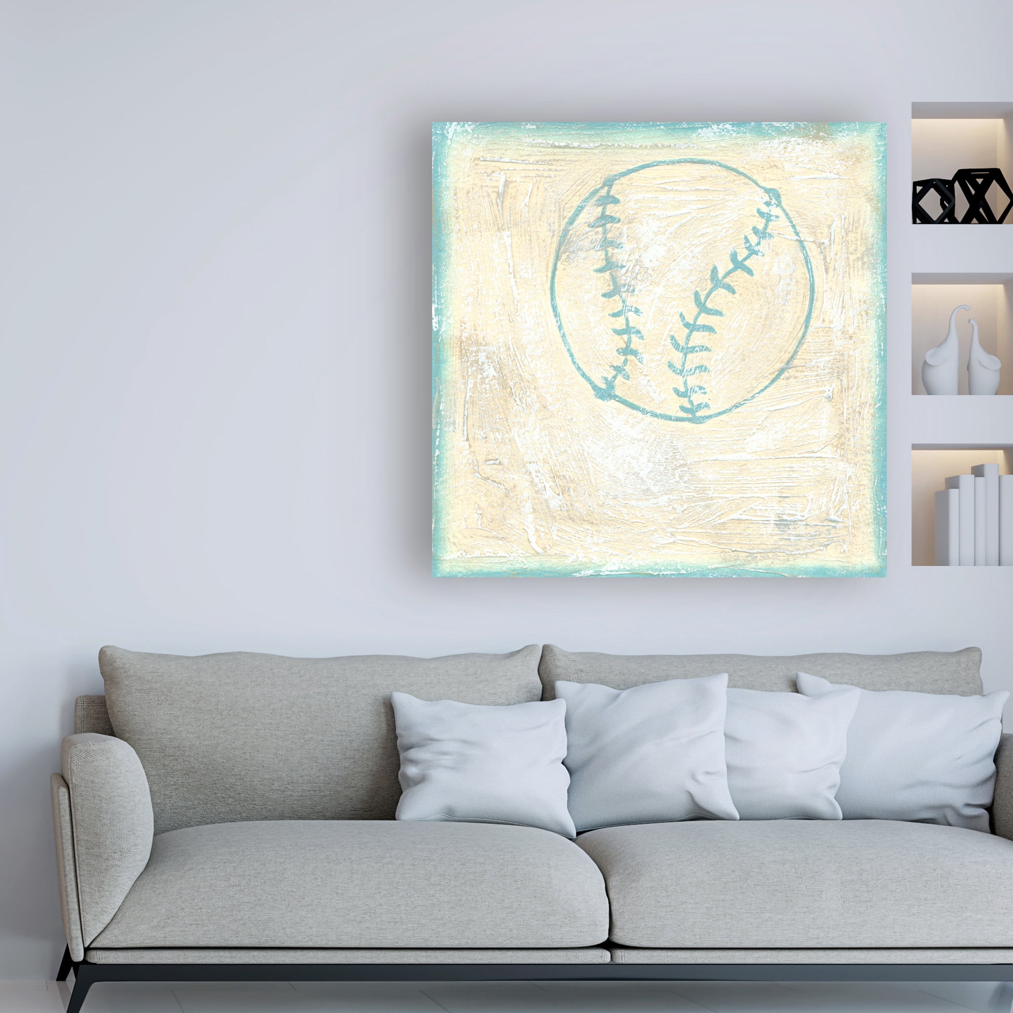 Trademark Fine Art 'Baseball Rules' Canvas Art by Chariklia Zarris