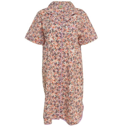 Gold Coast Women's Classic Cotton Nightgown in Lavender Floral, Large