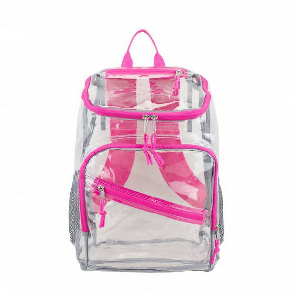 Eastsport Unisex Clear Top Loader Backpack, Pink