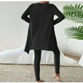 thumbnail image 4 of cfhntfmh Womens Fuzzy 3 Piece Pajama Sets with Robe Fleece Warm Crop Top with Long Pants Pajamas Loungewear Sets, 4 of 4