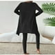 thumbnail image 4 of HongQid Womens Waffle Knit 3 Piece Lounge Sets Pajama Tank Top Long Sleeve Cardigan and Pants Loungewear Outfit, 4 of 4