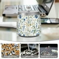 thumbnail image 6 of Yayeee Ashtray with Lid for Cigarette Smokeless Stainless Steel Home Ash Holder, Blue Floral, 6 of 7