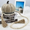 thumbnail image 3 of Wood Bead Garland - Natural Wood String Beads for Coffee Table Decor, 3 of 7