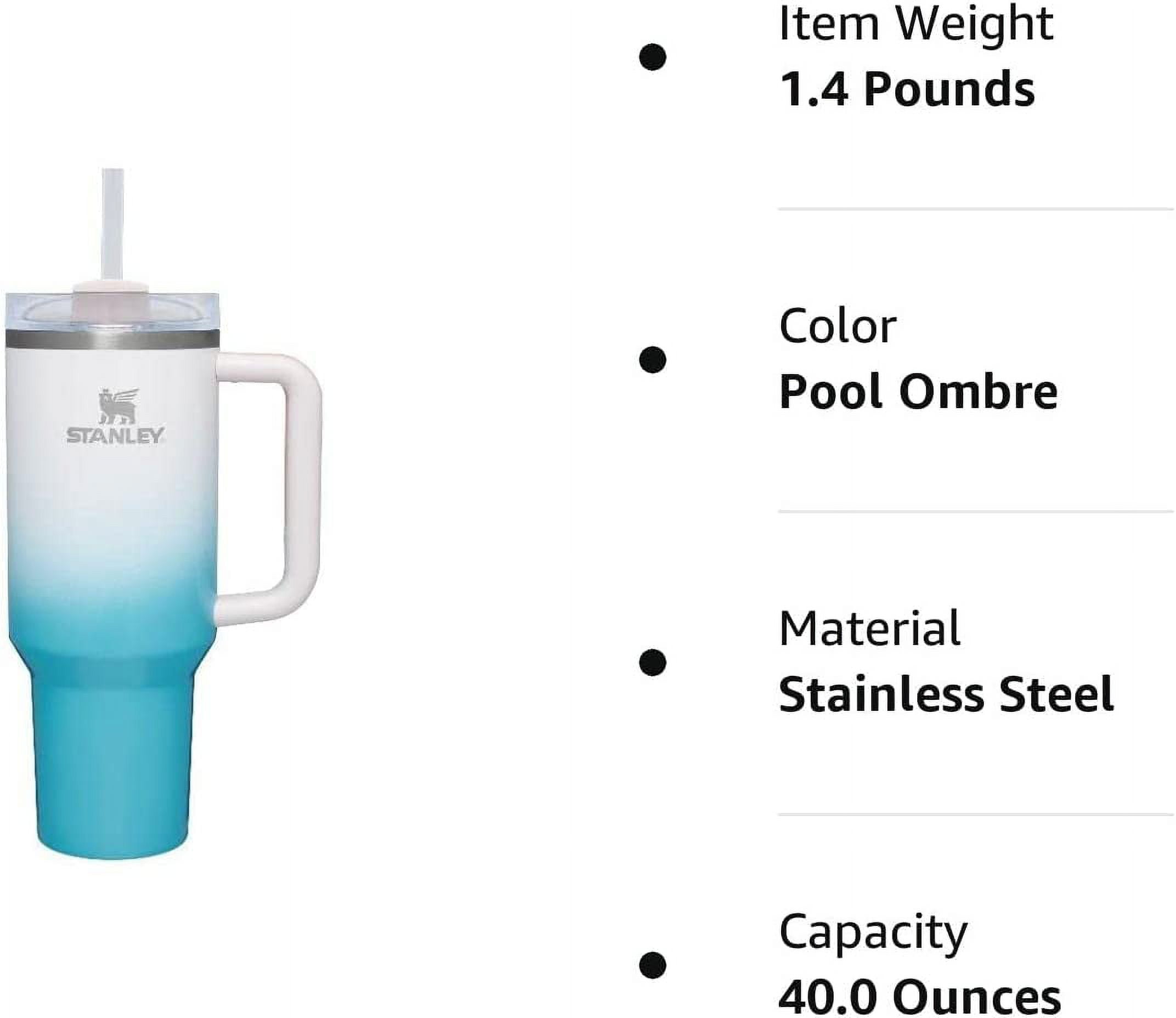 Stanley Quencher H2.0 Flowstate 40oz Tumbler Blue Blush Pool Ombre NEW