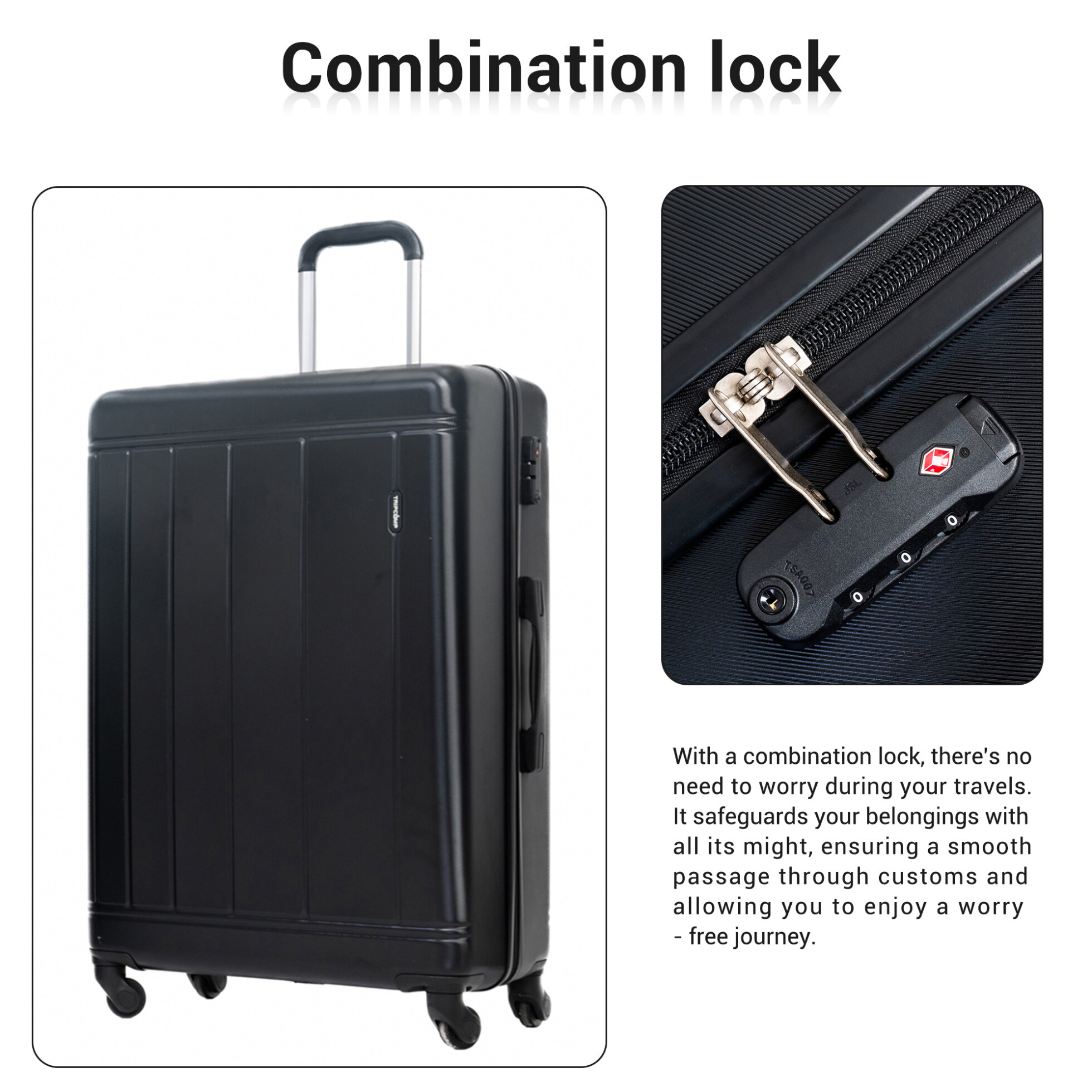 9-Piece ABS PC Hardshell Luggage Set with TSA Lock 20 24 28 Inch Carry On Checked Suitcases Backpack Toiletry Bag Storage Bags for Travel