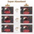 thumbnail image 2 of Coffee Mat for Countertops, Mushroom Red Floral Black Dish Drying Mat 2 Pcs for Kitchen Coffee Bar Accessories, Fit Under Coffee Maker Espresso Machine Dish Rack Hide Stain Rubber 12x19in, 2 of 6