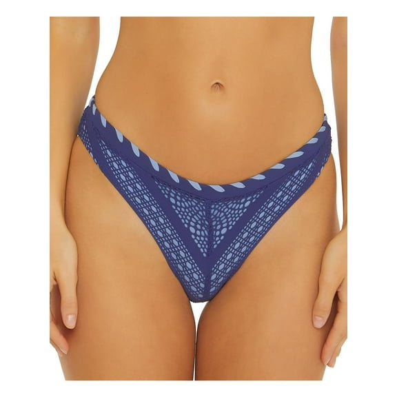 Becca Womens Hipster Swim Bottom Stretch Dark Blue Small New