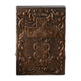 thumbnail image 1 of KLKCMS Retro Embossed Cross Pattern Writing Notebook Lined Journal Red Bronze, 1 of 9