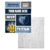 Memphis Grizzlies NBA Colorblock Personalized Silk Touch Sherpa Throw Blanket